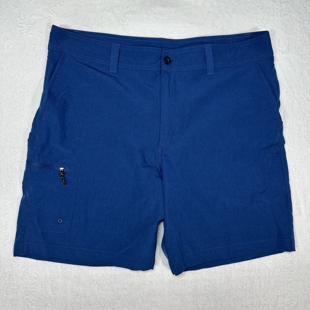 Magellan Fish Gear Shorts Men 38 Blue Water Repellent‎ Gorpcore Hiking Fishing